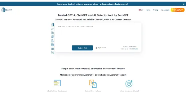 ZeroGPT Detect easily if a text