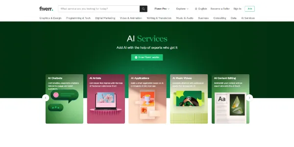 AI Services by Fiverr Discover more than 10,000 human