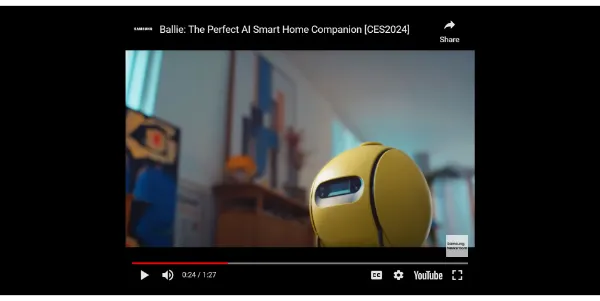 Ballie by Samsung A companion AI robot that