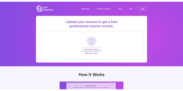 Leet Resumes Upload your CV and you'll