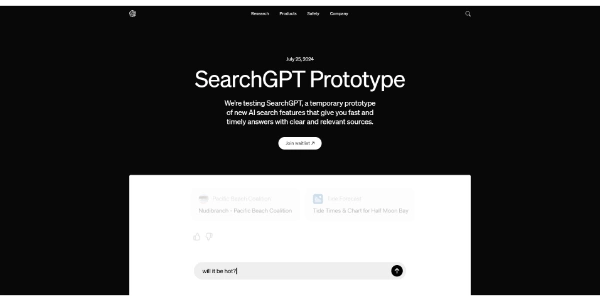 SearchGPT Get fast, accurate answers from