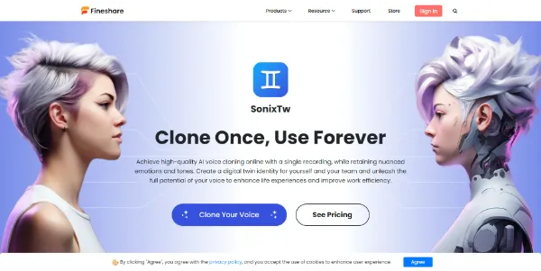 SonixTw by Fineshare An ambitious AI platform that