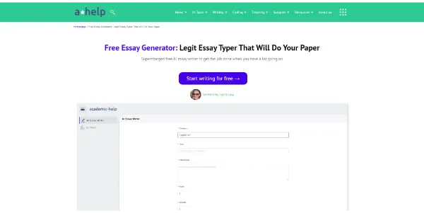 Free Essay Generator An AI writer to write