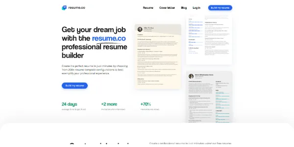 Resume.co A quick IA solution for