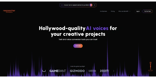Respeecher AI Convert your voice into another