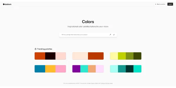 Colors by Deblank Discover and visualize color palettes