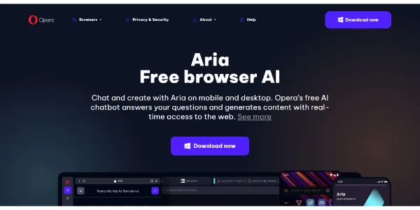 Aria by Opera Chat with Aria, Opera's free