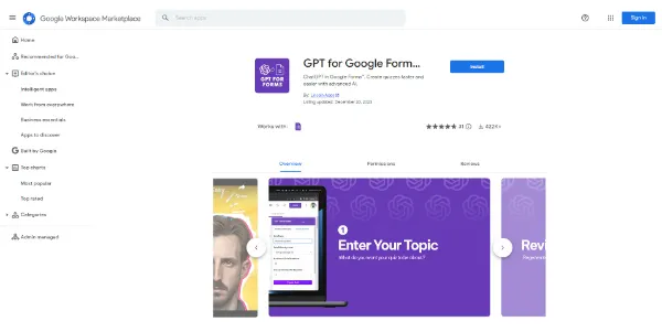 GPT For Google Forms A tool that simplifies the