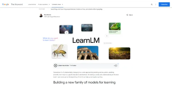 LearnLM by Google A series of generative AI